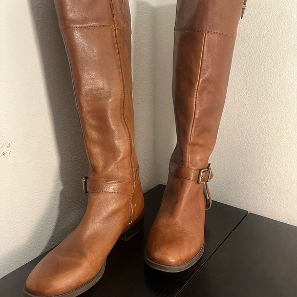 INC Brown Leather Knee-High Boots - Picture 3 of 5